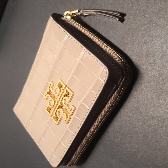 Tory Burch Handbags - Tory Burch-Britten Mini Croc wallet